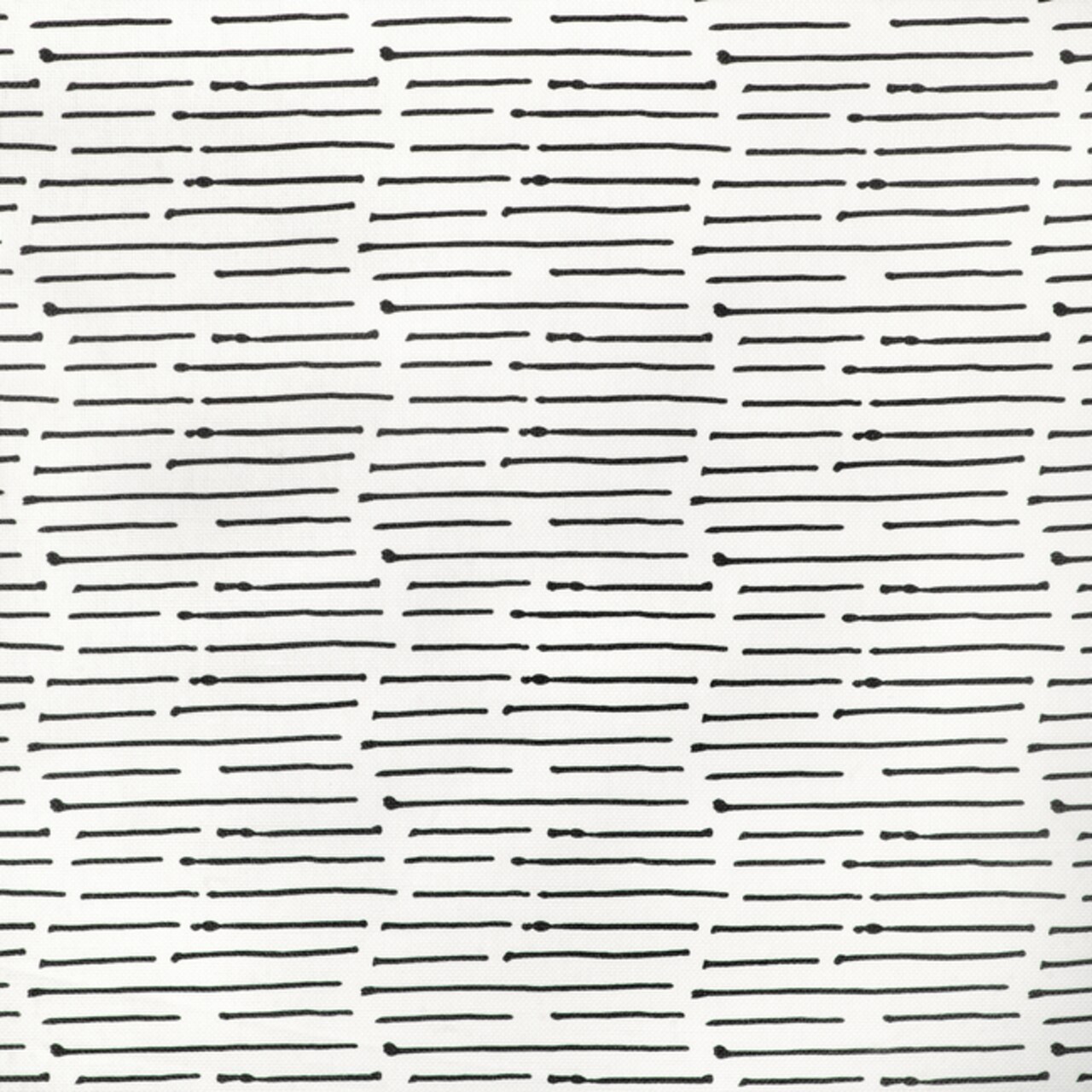 1 Yard Ink Stripe Black Oyster Linen Fabric with Painterly Linear Print for Interiors